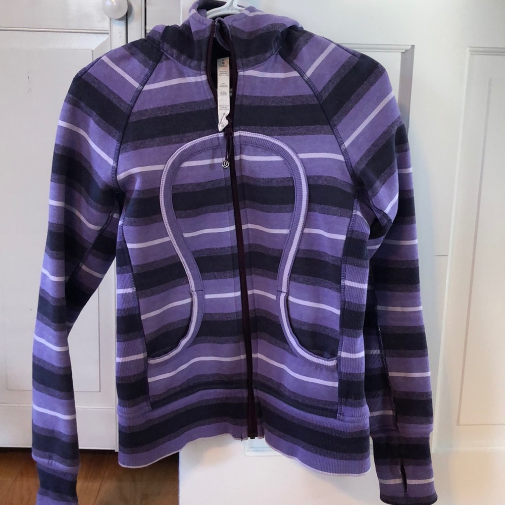 Lulu lemon purple stripe jacket/sweatshirt